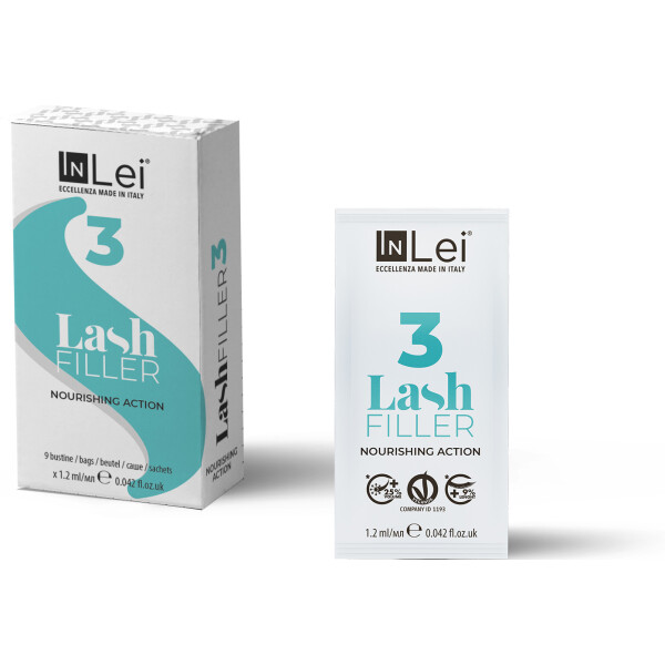 INLEI FILLER 3 – שלב 3 להרמת ריסים – 9 שקיות 1.2 מ”ל